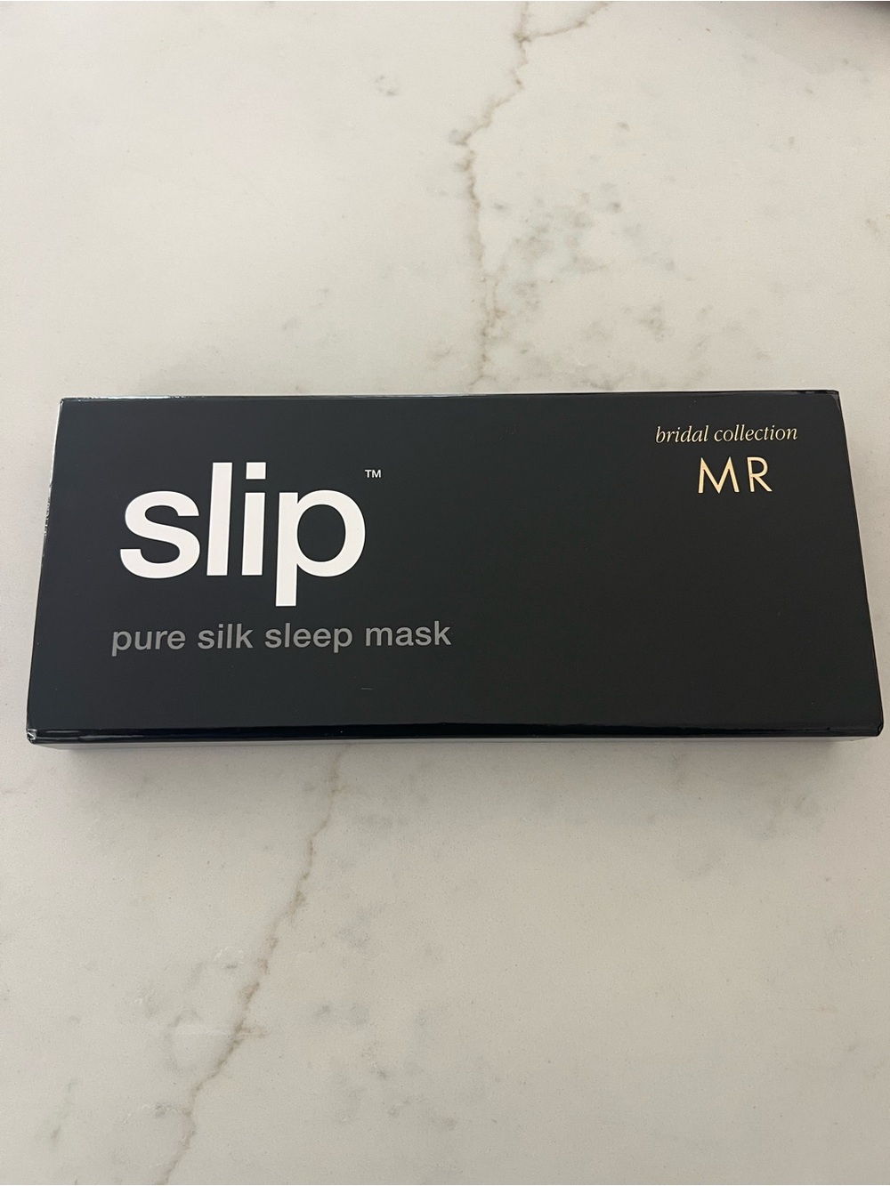 slip Black Silk Sleep Mask with MR Emboss